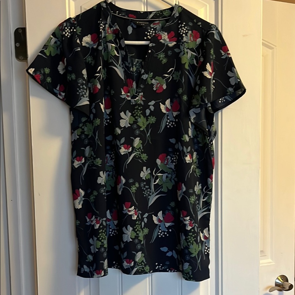 Floral Black Women's Top